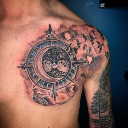 Explore nascar tattoo ideas, creative tattoo ideas in Manassas, available at Lamano Ink