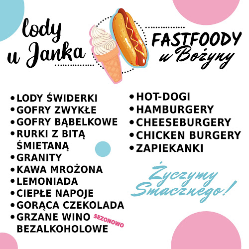 Lody u Janka fastfoody u Bożyny