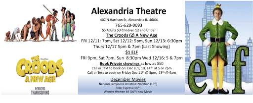 Movie Theater «Alex Theatre», reviews and photos, 407 N Harrison St, Alexandria, IN 46001, USA