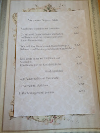 Menu / carte de Leubnitz Teichmühle à Rosenbach/Vogtl.