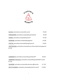 Pizzas à emporter Pizzeria Monte à Solbiate Arno (la carte)