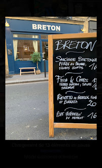 Menu / carte de Breton à Paris