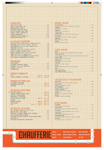 La Chaufferie à Paris menu