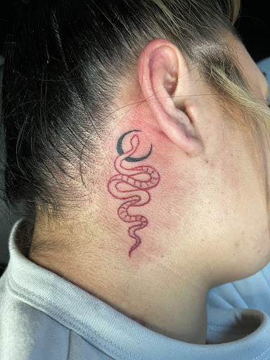 Explore under chin tattoo ideas, creative tattoo ideas in Silver City, available at Independent Ink Tattoo