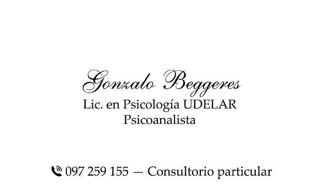 Opiniones de Psicólogo, Psicoanalista, Lic. Gonzalo Beggeres en Montevideo - Psicólogo