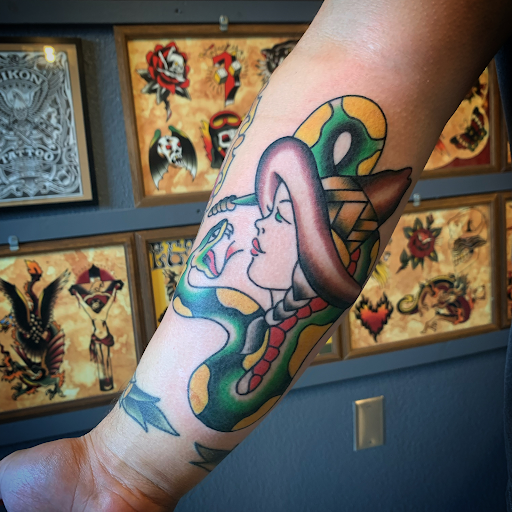 Explore flower tattoo ideas, creative tattoo ideas in Tulsa, available at Electric Gnome Tattoo