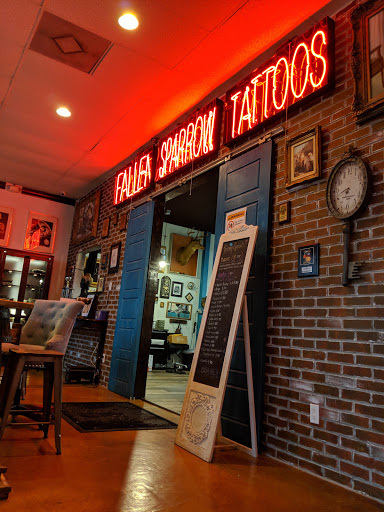 Explore leg tattoo cover up ideas for men, creative tattoo ideas in Kissimmee, available at Fallen Sparrow Tattoo Co