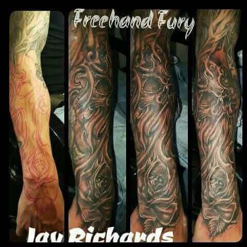 Explore mens throat tattoo ideas, creative tattoo ideas in Roanoke, available at RailYard INK