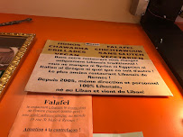 Menu du Falafel à Rennes