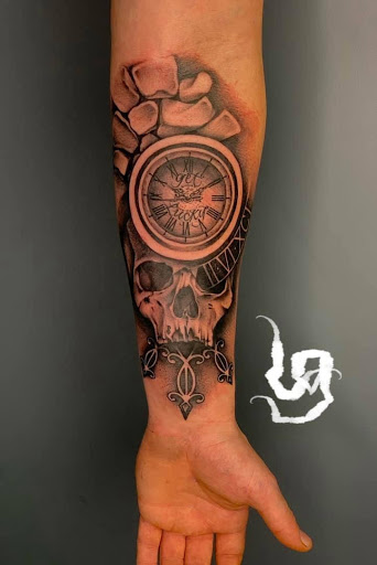 Explore angel of death tattoo ideas, creative tattoo ideas in Florissant, available at St. Louis Ink