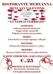 Ristorante Pizzeria Meryanna à Campi Bisenzio menu