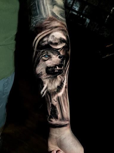 Explore script tattoo ideas, creative tattoo ideas in Johnson City, available at Gold Cross Tattoo Co.