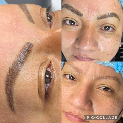 Explore tribal head tattoo ideas, creative tattoo ideas in Savannah, available at Haute Brows. Cosmetic Tattoo