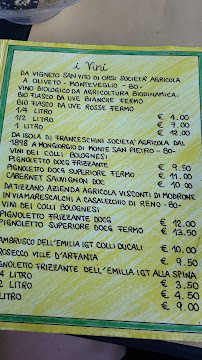 Monte Capra à Sasso Marconi menu