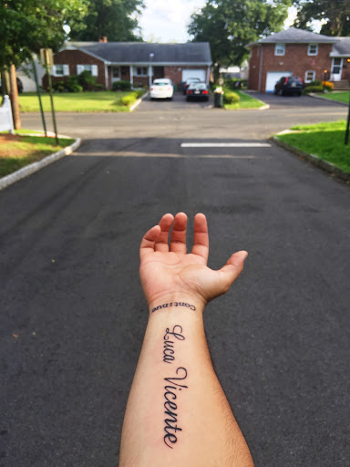 Explore love symbol tattoo ideas, creative tattoo ideas in Linden, available at Physical Graffiti