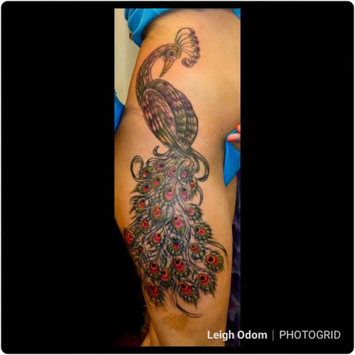 Explore tattoo ideas dog, creative tattoo ideas in Richmond, available at Art Period llc Tattoos and Artwork by Leigh Odom