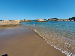 Foto di Spiaggia di Portitxol circondato da montagne