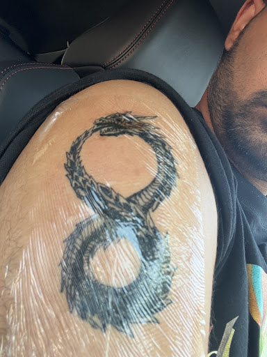 Explore sagittarius tattoo ideas for men, creative tattoo ideas in Anaheim, available at Monsters Den Tattoo Shop & Piercing (YES WE TAKE WALK-INS)