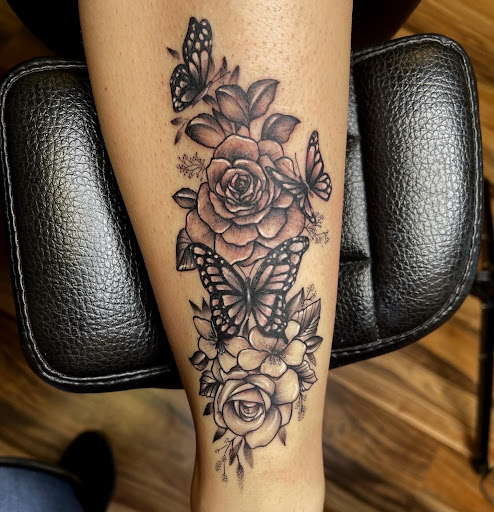 Explore cover up tattoo ideas for shoulder, creative tattoo ideas in Groton, available at MIDNIGHT ANGEL STUDIO