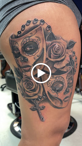 Explore simple skull tattoo ideas, creative tattoo ideas in San Diego, available at Wylde Sydes Tattoo & Body Piercing