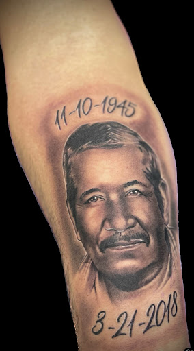 Explore anarchy tattoo ideas, creative tattoo ideas in Weatherford, available at Weatherford Tattoo Co.