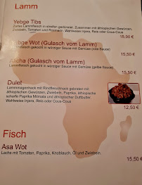 MamaAfrika -Äthiopische Restaurant à Pforzheim menu