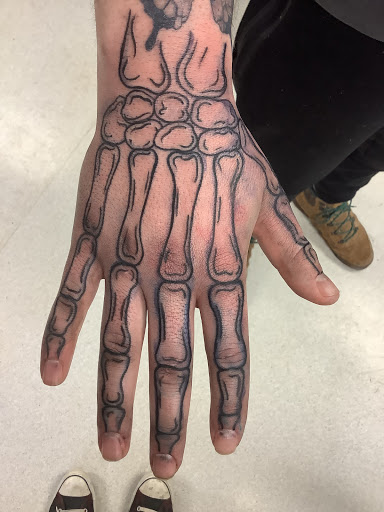 Explore small witch tattoo ideas, creative tattoo ideas in Turner, available at Heathen Ink