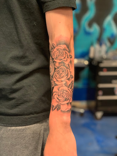 Explore cake tattoo ideas, creative tattoo ideas in Little Rock, available at Blu Flame Ink