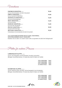 Restaurant Öfinger Landhaus à Bad Dürrheim (le menu)