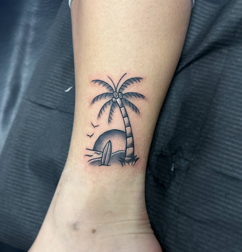 Explore chest tattoo lettering ideas, creative tattoo ideas in Hialeah, available at Ink Demons