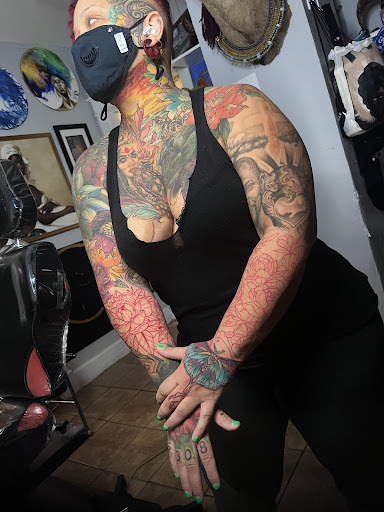 Explore angel tattoo sleeve ideas, creative tattoo ideas in Nashville, available at One Drop Ink Tattoo Parlour and Gallery