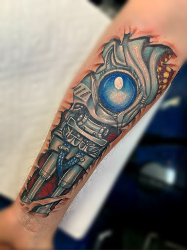 Explore bodybuilding tattoo ideas, creative tattoo ideas in Roanoke, available at Saint Cecilias Art Studio