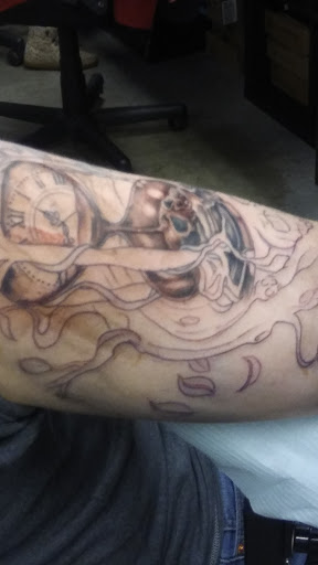 Explore back of thigh tattoo ideas, creative tattoo ideas in Seattle, available at Dzul Ink Lounge