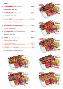 Kebab GOLD KEBAP GRİLL à Como (le menu)