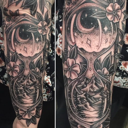Find time tattoo ideas for your next unique tattoo in Whitefish at Cutthroat Tattoo