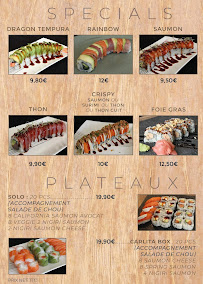 Restaurant Sushi Gaudois à La Gaude - menu / carte