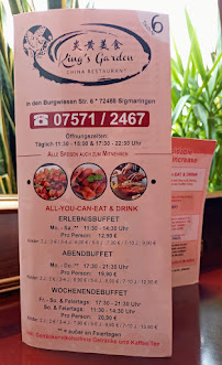 Kings's Garden à Sigmaringen menu