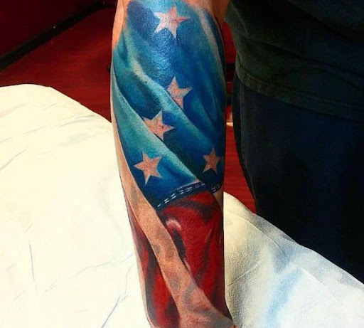 Explore bonnie and clyde tattoo ideas, creative tattoo ideas in Orange, available at Ink Activitiez Tattoo