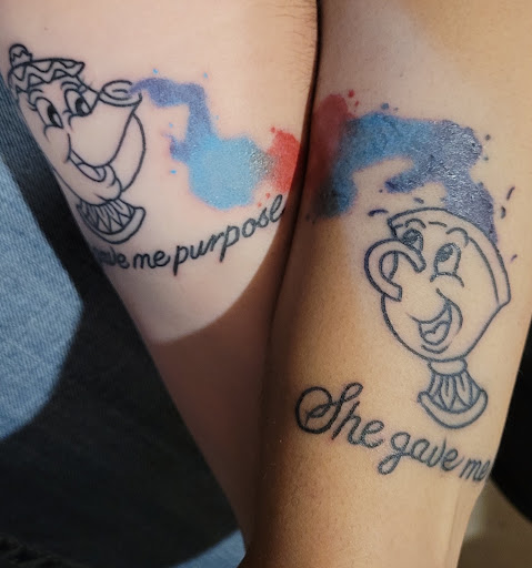 Explore son and mother tattoos ideas, creative tattoo ideas in Saint Louis, available at Steel and Ink Tattoo Studio