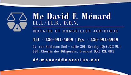 Me David F. Ménard Notaire & Conseiller Juridique