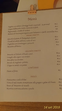 Menu du Bar Gelateria Da Tonito à Urbe