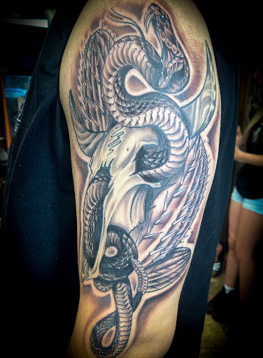 Explore karma tattoo ideas for men, creative tattoo ideas in Oregon City, available at Lucky Supreme Tattoo