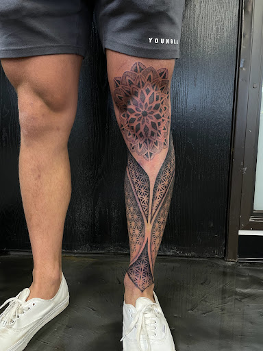 Explore lion tattoo ideas for females, creative tattoo ideas in Mount Clemens, available at Hand & Heart Tattoo