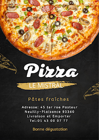 Menu / carte de LE MISTRAL Pizza à Neuilly-Plaisance