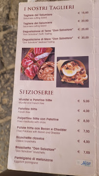 Menu / carte de A du Don Salvatore a gaeta à Gaeta