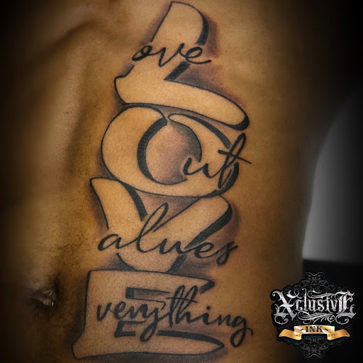 Explore tattoo handwriting ideas, creative tattoo ideas in Starkville, available at Xclusive Ink Tattoo Company