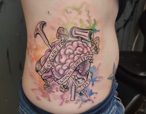 Explore horror tattoo ideas simple, creative tattoo ideas in Johnson City, available at Defiant Designs