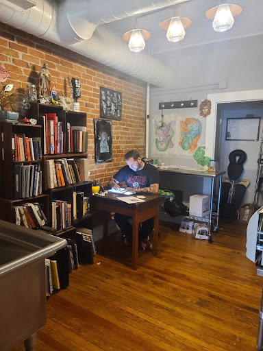 Explore side of head tattoo ideas, creative tattoo ideas in Buffalo, available at The Tilted Rose Tattoo