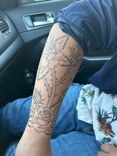 Explore handcuff tattoo ideas, creative tattoo ideas in Portland, available at Atlas Tattoo Studio