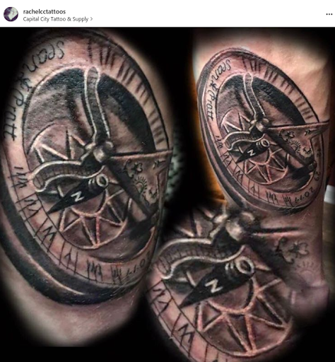 Explore skiing tattoo ideas, creative tattoo ideas in Concord, available at Capital City Tattoo LLC